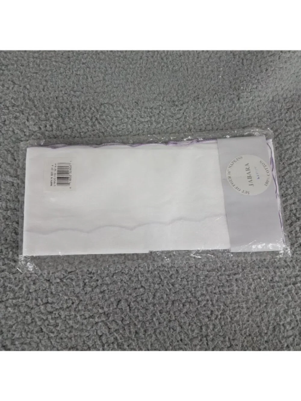 NEW Vintage Easter Napkins Set Of 4 Floral Embroidered Scalloped Edge White